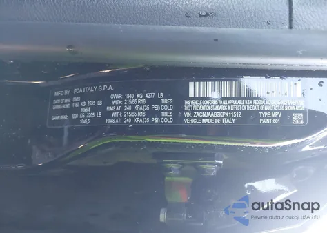 2019 Jeep Renegade Sport Fwd из США, поврежденный, VIN ZACNJAAB2KPK11512